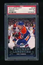 2010 Upper Deck French Young Guns #219 Taylor Hall PSA 10 GEM MINT RC
