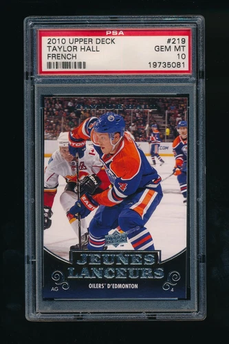 2010 Upper Deck French Young Guns #219 Taylor Hall PSA 10 GEM MINT RC