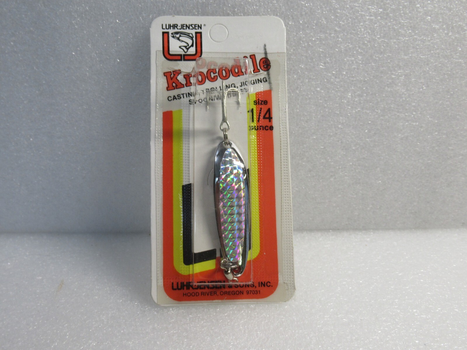 VINTAGE FISHING LURE SPOON LUHR JENSEN KROCODILE PRE RAPALA 1/4 OZ