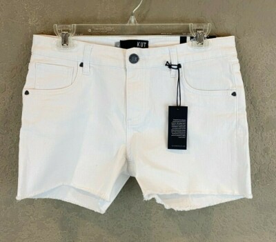 Kloth Women's Gidget Fray Shorts White 