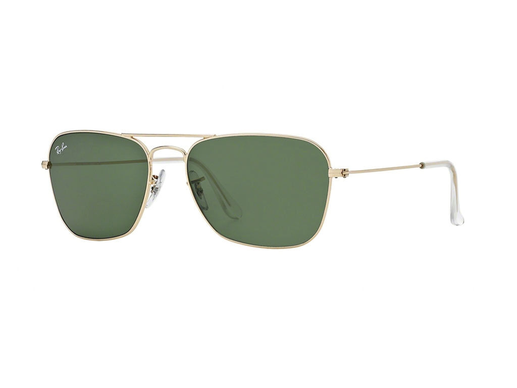 Adaptation Seaport Transcend Ray-Ban RB3136 001 Caravan Gold Frame Crystal Green Lens Men's Sunglasses  for sale online | eBay