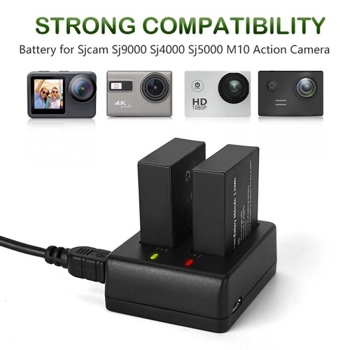 3.7v 900mAh Battery Or USB Charger for SJCAM SJ4000 SJ5000 SJ6000 SJ7000 Camera