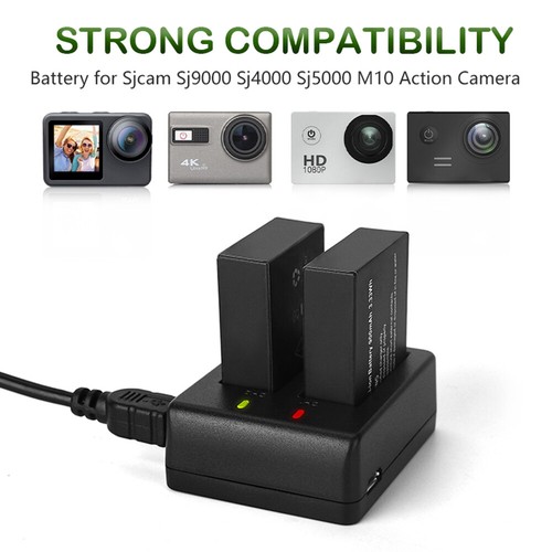 3.7v 900mAh Battery Or USB Charger for SJCAM SJ4000 SJ5000 SJ6000 SJ7000 Camera - Afbeelding 1 van 26