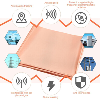 EMF Protection Pure Copper Fabric-Blocking RFID Radiation Wifi EMI EMP RF  1-5M | eBay