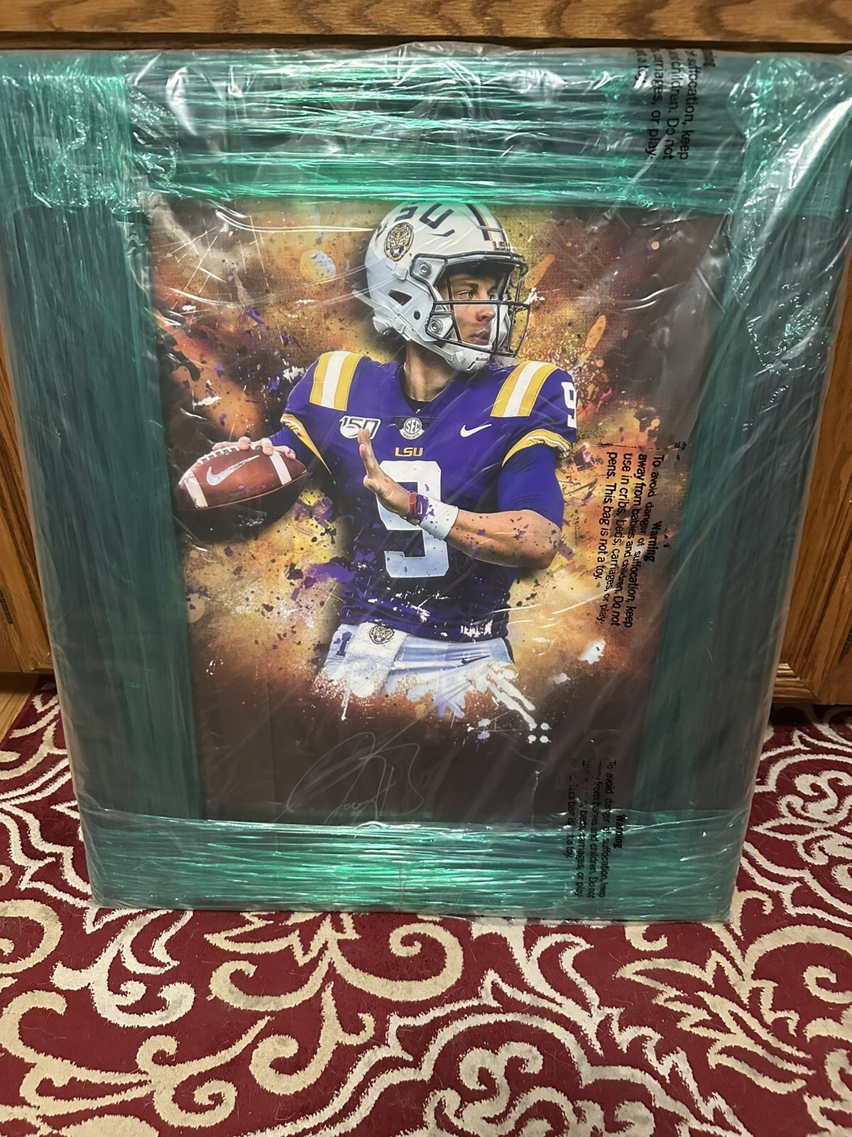 Joe Burrow Autographed Signed LSU Tigers / Framed In Focus Photo 20x24Fanatics COA 