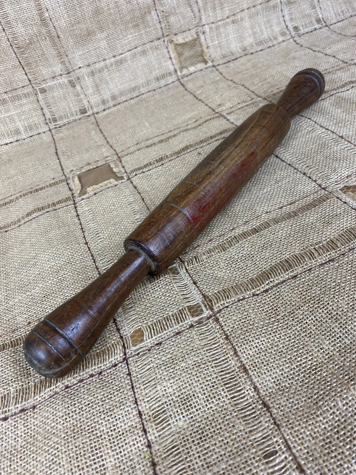 Antique Rustic Wooden Spice Grinder Roller. #6111/5