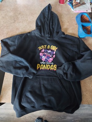 Youth Girls Panda Hoodie Size Small