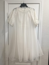 Vanity Fair Sheer Nylon Lace Peignoir Gown  Robe Set Size 30 Vintage 50s 60s