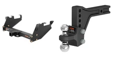 CUR Trailer Hitch Class 5 Tow Kit Adjustable Ball Mount 2in Receiver 15317-45935