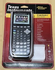Texas Instruments TI-84 Plus C Silver Edition Graphing Calculator +charging cord
