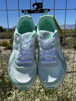 Avia Women's Fashion Gel Sneaker Sz 9 White Mint Green Flex Sole Odor Control