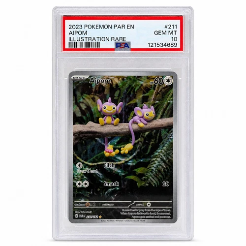 2023 Pokémon Paradox Rift Aipom 211/182 Illustration Rare PSA 10 Gem Yuka Morii
