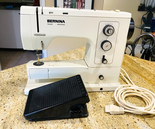 Vintage BERNINA Record 830 Switzerland Sewing Machine-Pedal-Cable Tested-Works