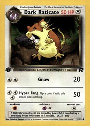 Dark Raticate 51/82 Team Rocket 1st Edition Common