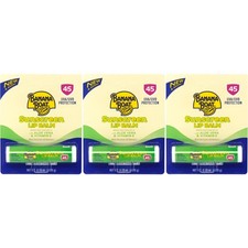 3 Pk Banana Boat Aloe Vera With Vitamin E Sunscreen Lip Balm Spf 45 .15Oz Ea