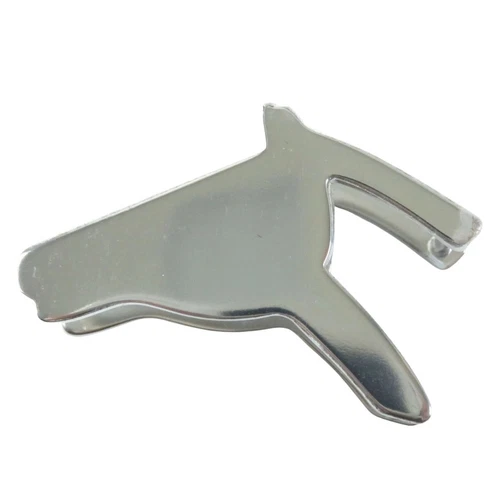 Unused HERMES Quadrige Horse Head Glove Holder Clip Silver Tone Dust Bag Boxed - Picture 6 of 8