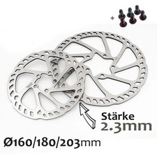 Ersatz für Tektro Bremsscheibe 160/180/203 mm - 2.3mm Stärke! Scheibenbremse