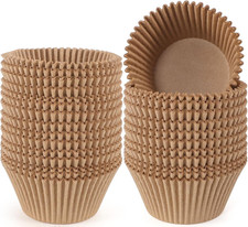 Jumbo Cupcake Liners Natural Muffin Baking Cups 300-Count, No Smell, Food Grade,