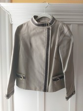 Vintage Marc Jacobs White Label Spring 2000 Cotton Blend Jacket Leather Trim 8