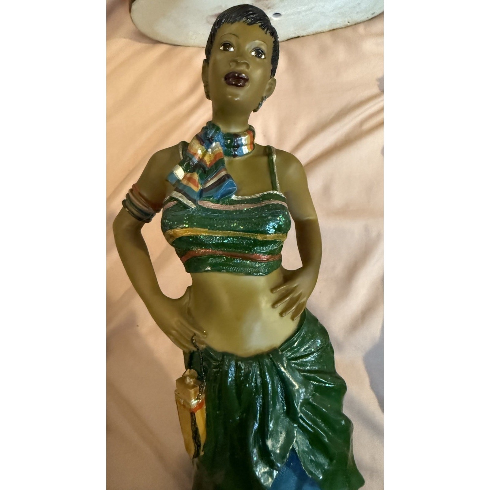 6 VTG Ebony Treasures AfroCentric Figurative Statues 9”-14” Woman/Men Sculptures