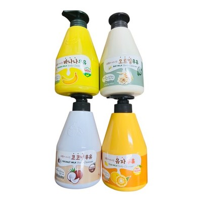 Kwailnara Body Cleanser Variety - 4 Pack, Banana, Oat, Yuja, Coconut - Korean