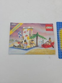 Lego Pirates Sabre Island 6265 Instructions Manual & Base plate Only - Vtg 1989