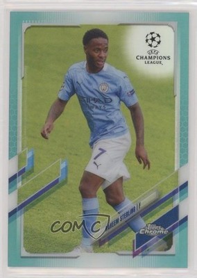 2020 Topps Chrome UEFA Champions League Aqua Refractor /199 Raheem Sterling n0c