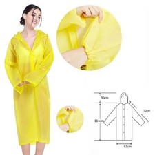 Adult EVA Raincoat Waterproof Rain Coat Poncho Reusable Camping Festival Jackets