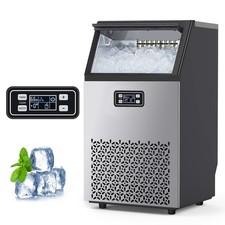 Full Heavy Duty Commercial Ice Maker Machine 100LBS/24H with 33LBS Storage Bin