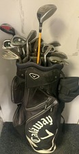 Various Mixed Golf Clubs With Callaway Golf Bag