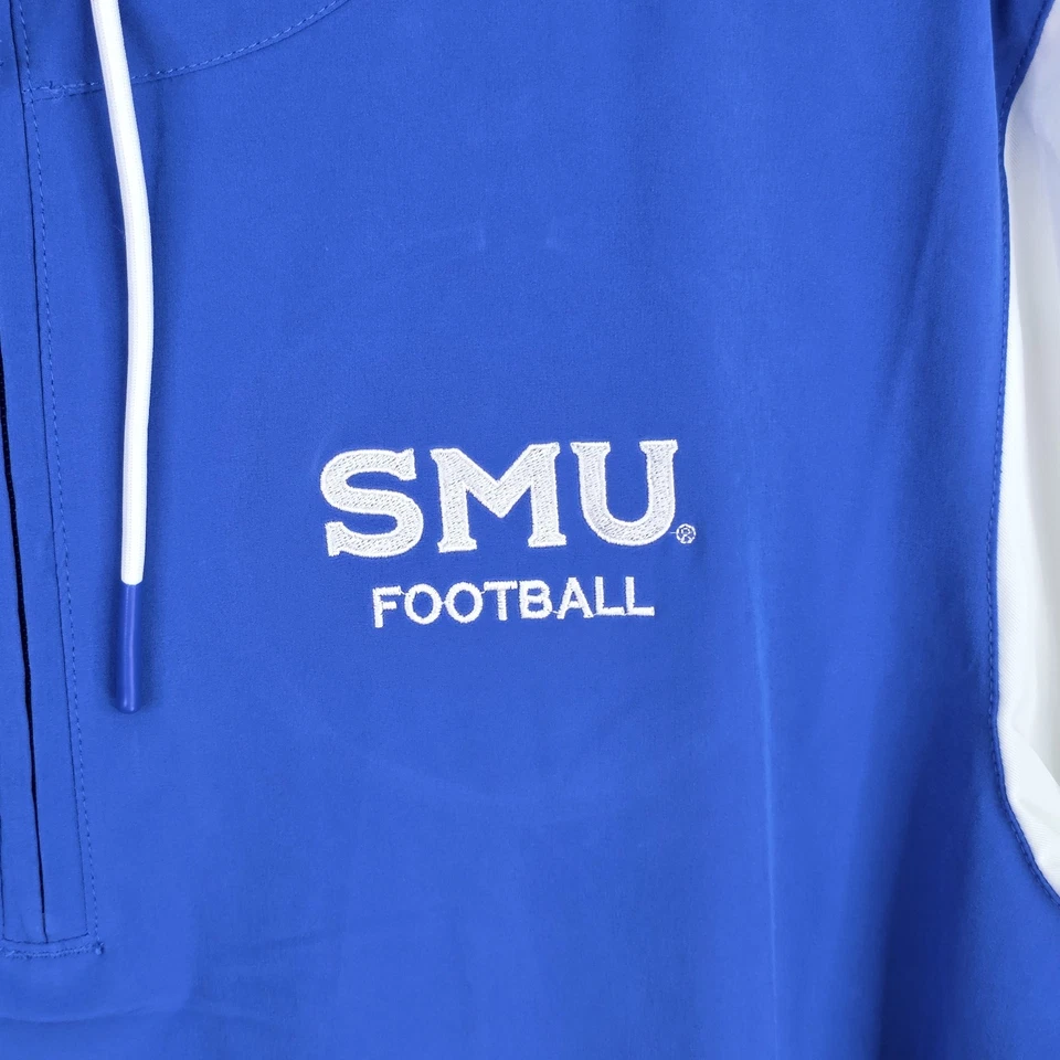 Nike Pregame 1/4 Zip Player Jacket Blue Men's Large  FJ9536-494 SMU Football - Image 3 of 4