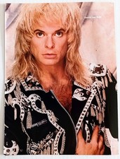 VAN HALEN~DAVID LEE ROTH~ORIG 1990 POSTER~VTG FULL PAGE MAGAZINE PINUP CLIPPING