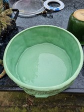 Vintage Outdoor Pflanzgefäß Block Design hellgrün 10,5 cm tief 23 cm breit