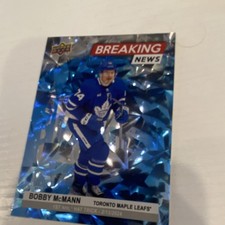 Upper Deck 2024-25 Series 1 Breaking News Bobby McMann BN-2 Maple Leafs