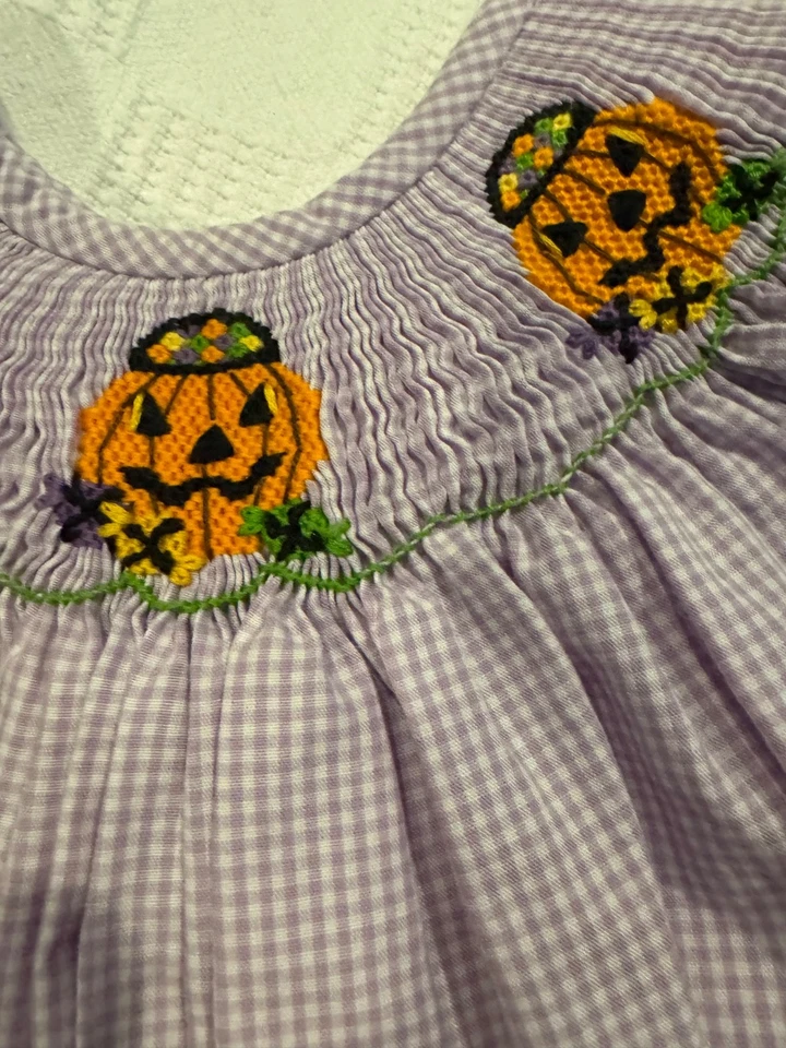 Southern Tots 12 个月紫色白色格子千斤顶泡泡连身裤  — 第 3/4 张图片