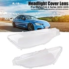 Pair Left & Right Headlight Headlamp Lens Cover For BMW F30 3 Series 2012-2015