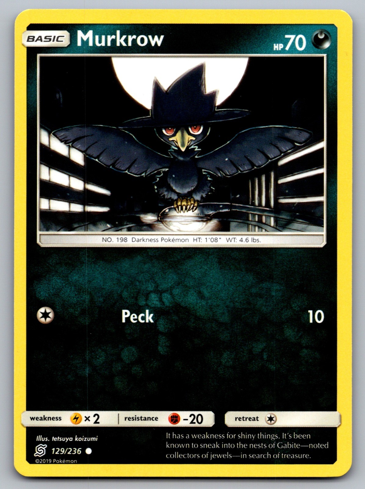 Murkrow (129) - 129/236 - SM - Unified Minds - Pokémon TCG