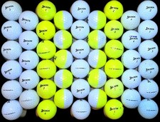 50 Srixon Z-STAR Golf Balls   Premium 5A Mix Yellow  Divide   MINT 