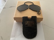 ANTQ.  Pince-Nez  1880  s Oval Tinted lenses Blck Frame-Glasses/Leather Pouch/case
