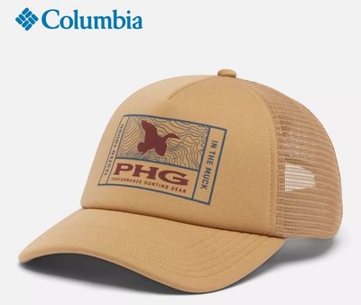 Columbia PHG Snapback Mesh Foam Trucker Hat Color: Sahara, Duck Patch O/S
