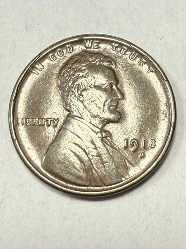 1918-D LINCOLN CENT- AU BROWN (UPGRADE THAT SPOT IN YOUR SET) PRICED TO SELL 🔥*