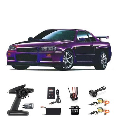 Used RTR 1/8 Capo Metal 4WD RC Racing Car 4WD R34 Drift High-speed Light Sound