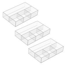 Acrylic Makeup Organizers, 3-Pack Bathroom Organizer for Drawer, Cosmetic Dis...