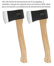 14.2-inch throwing axe, 2 units, 1055 carbon steel walnut handle, ideal for recr