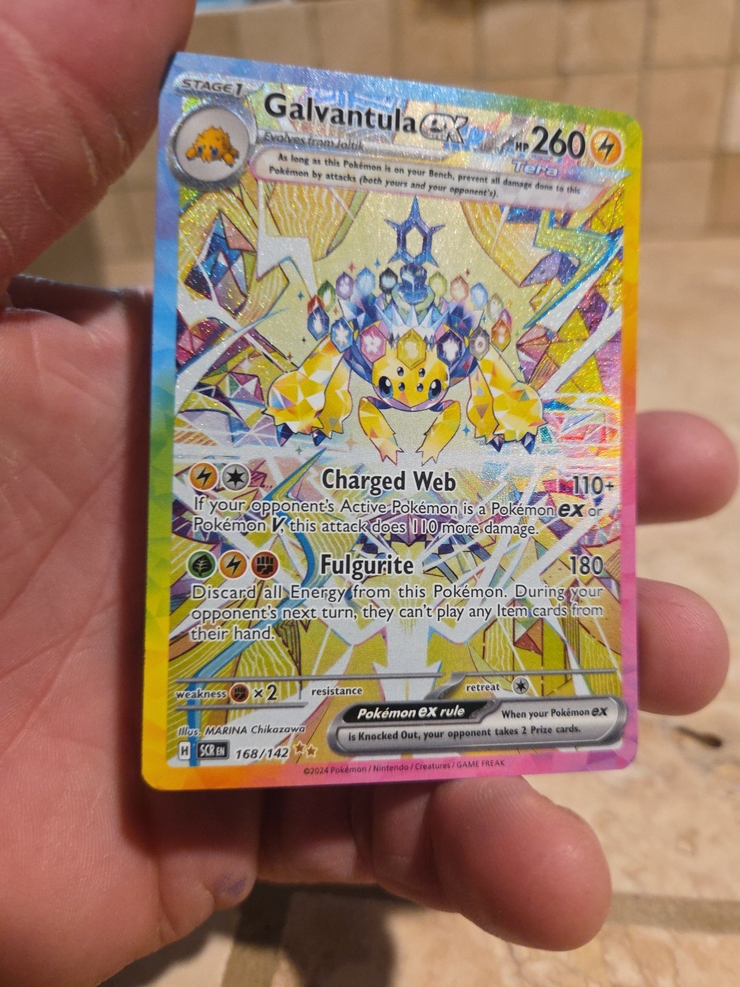 Galvantula EX 168/142 Special Illustration Rare Stellar Crown PokemonTCG