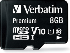 8GB Premium Microsdhc Memory Card with Adapter UHS-I V10 Class 10 Supports Full