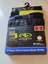 5Pk Boy's Athletic Works NWT Boxer Briefs Sz M 8 