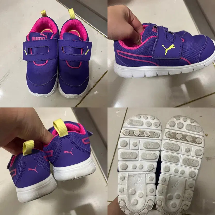 Puma Children's Sneakers, Purple & Pink, Size 160 thumbnail 7