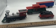 C&C Railways Train Cars  & Engine Set Of 4 Engine Tested & Works