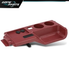 Red Fit For 87-93 Ford Mustang Center Console W Cup Holders Usb Charger